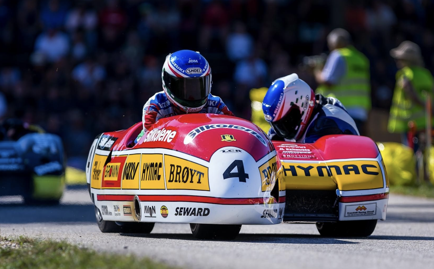 Zijspanlegendes Webster/Hewitt en Biland/Waltisperg terug naar Assen tijdens TABAC Classic GP
